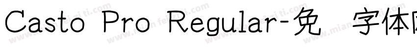 Casto Pro Regular字体转换